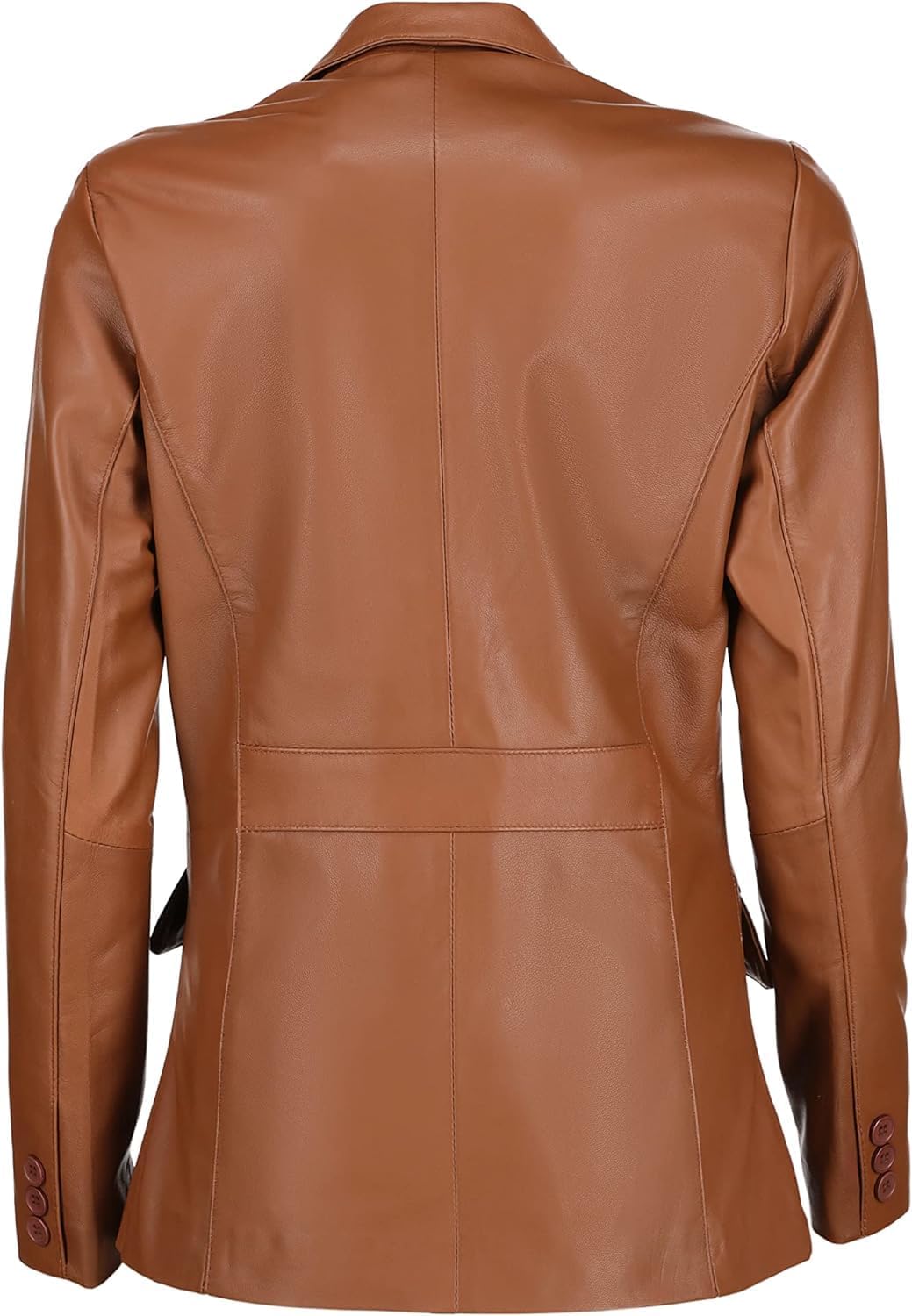 Women's Two Button Professional Leather Blazer - JacketSuiting