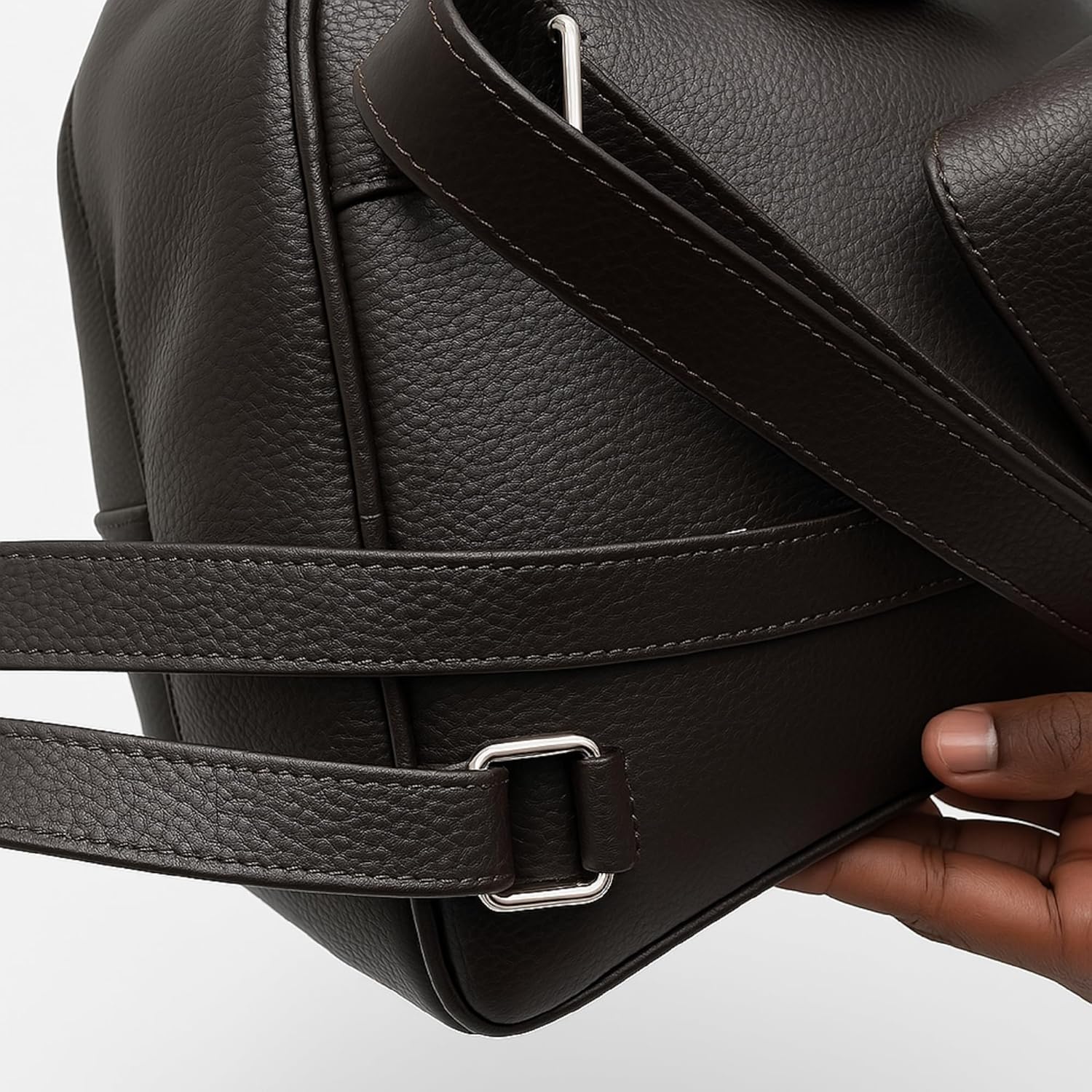 Patchwork Cowhide Mini Backpack, Hair - On Leather, Multi - Color Diamond Pattern - JacketSuiting