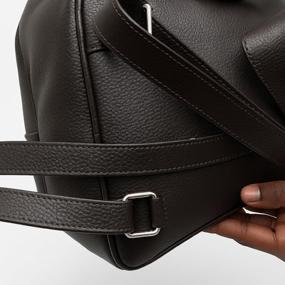 Patchwork Cowhide Mini Backpack, Hair - On Leather, Multi - Color Diamond Pattern - JacketSuiting