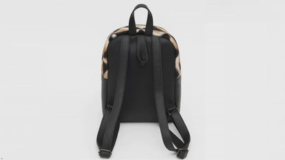 Patchwork Cowhide Mini Backpack, Hair-On Leather, Multi-Color Diamond Pattern