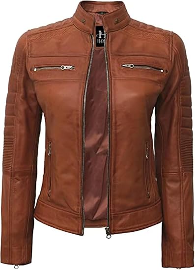 Real Leather Jacket Women - Cafe Racer Style - JacketSuiting