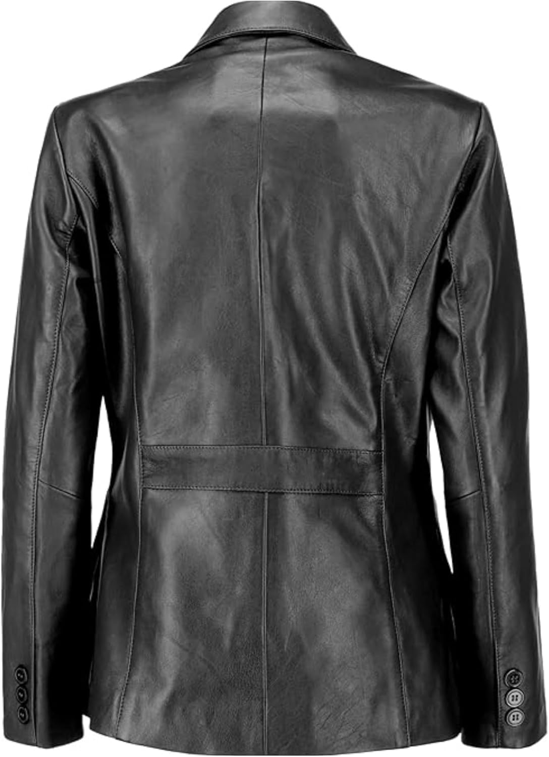 Women's Two Button Professional Leather Blazer - JacketSuiting