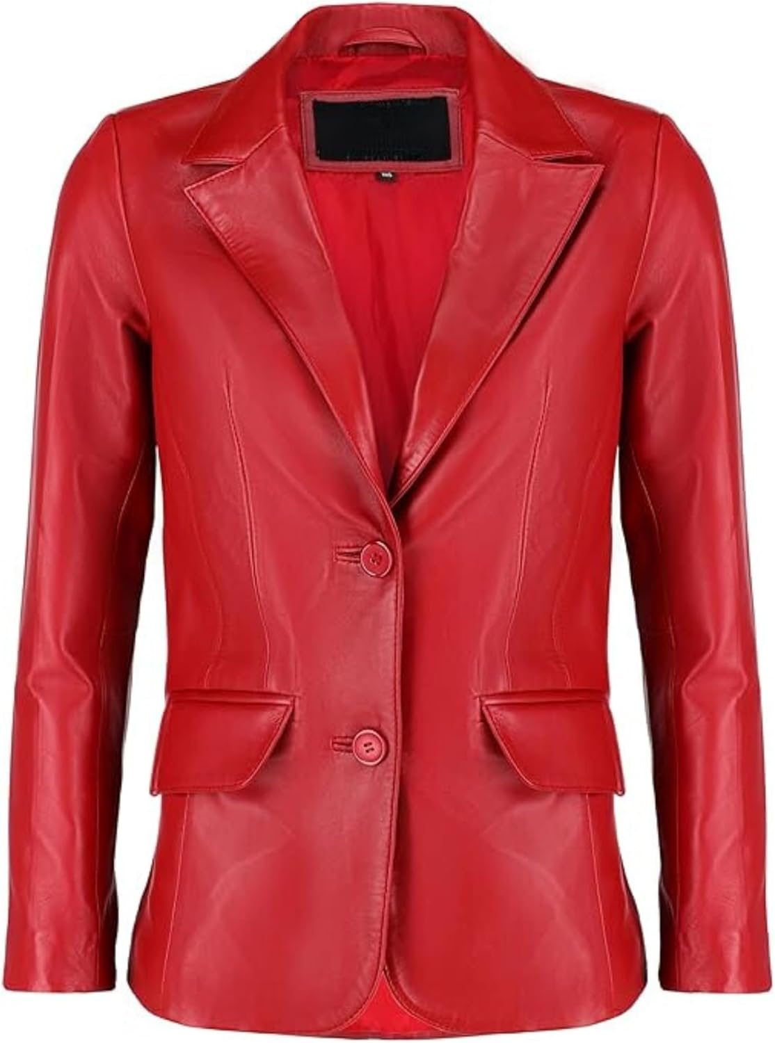 Women's Two Button Professional Leather Blazer - JacketSuiting