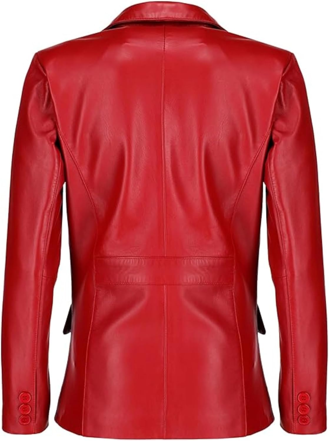 Women's Two Button Professional Leather Blazer - JacketSuiting